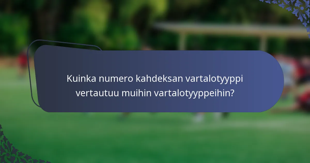 Kuinka numero kahdeksan vartalotyyppi vertautuu muihin vartalotyyppeihin?